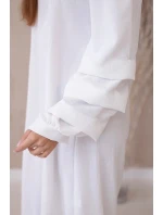 Španielske šaty s ozdobnými rukávmi ecru
