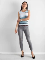 Dámsky top AT TP 5038.28P biely a modrý