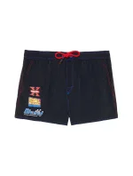 Pánske kúpacie kraťasy - 00SXLI-0QEAM-900 - čierna/červená - Diesel