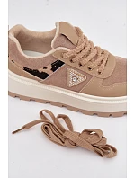 Dámske topánky na platforme A209 beige - Sweet Shoes Dámske topánky na platforme A209 beige - Sweet Shoes