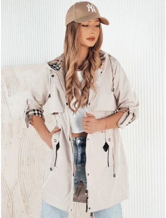 Dámska prechodná bunda VERDU ecru FashionStreet TY4228 Dámska prechodná bunda VERDU ecru FashionStreet TY4228