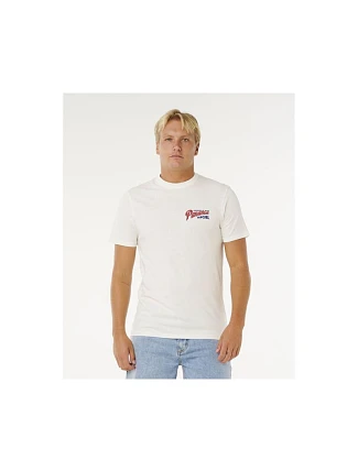 Pánske tričko RIP CURL Desti Animals Tee, biele Pánske tričko RIP CURL Desti Animals Tee, biele