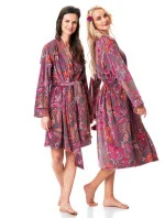 Dámsky župan LGD 782 B23 Grey-pink-red - Kľúč