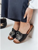 Dámske žabky s mašľou KISSBOW black FashionStreet ZY0756