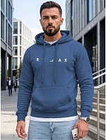 Pánska mikina s kapucňou RELAX, modrá, FashionStreet NX0001BX