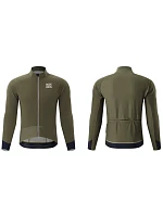 Rockbros YDWT014 zimná dvojvrstvová fleecová cyklistická bunda veľkosť XXL - zelená