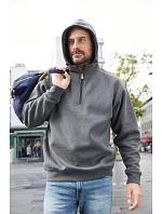 Daiber JN 839 Pracovná mikina z bio bavlny, s kapucňou, zips „1/4“ 02.0839 tmavá melírovaná Daiber JN 839 Pracovná mikina z bio bavlny, s kapucňou, zips „1/4“ 02.0839 tmavá melírovaná