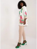 Dámska bunda DHJ MA 18525 15.43 Ecru mix vzor - FPrice