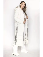 Dámska dlhá zimná bunda AG3-3038 light beige - Ann Gissy