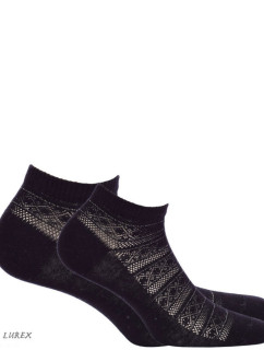 Ažúrové dámske ponožky s lurexom