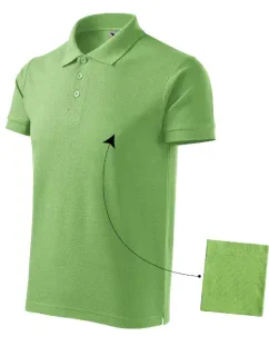 Bavlnené polo tričko pánske trávovo zelené