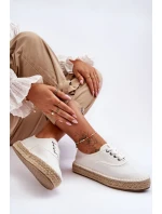Sznurowane Trampki Espadryle Big Star LL274833 Białe