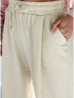 Dámske široké nohavice MILLIVIO khaki FashionStreet UY2661