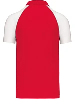 Kariban K 226 Baseballové polo tričko z piké 20.K226 červená/svetlošedá/biela Kariban K 226 Baseballové polo tričko z piké 20.K226 červená/svetlošedá/biela
