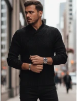 Pánsky čierny sveter FashionStreet WX2256z Pánsky čierny sveter FashionStreet WX2256z