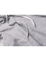 Tenká šedá dámska "klokanie" mikina (W06-2)