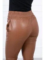 Kožené nohavice viazané vpredu hnedé Kožené nohavice viazané vpredu hnedé