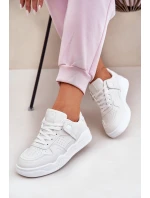 Buty Sportowe Sneakersy Damskie Z Eko Skóry Białe Telisiria