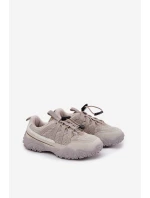 Sneakersy Dziecięce Ze Ściągaczem Jasnobeżowe Nanelita