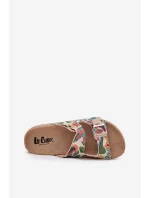 Wzorzyste Klapki Damskie Na Korkowej Platformie Z Klamrami Lee Cooper LCW-25-35-3480L Multikolor