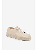Dámske tenisky na platforme Big Star TT274271 Beige Dámske tenisky na platforme Big Star TT274271 Beige