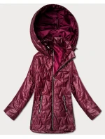 Goodlookin burgundská tenká bunda s kapucňou Plus Size (B8576-27) Goodlookin burgundská tenká bunda s kapucňou Plus Size (B8576-27)