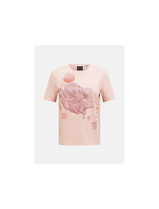Dámske tričko PEAK PERFORMANCE Explore Graphic Tee, ružové Dámske tričko PEAK PERFORMANCE Explore Graphic Tee, ružové