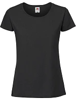 Fruit of the Loom Lady-Fit Iconic 195 T Dámske tričko z hrubej bavlny 16.1424 čierne