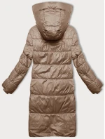 Dámska zimná bunda s kapucňou Glakate cocoa (LU-238001#)