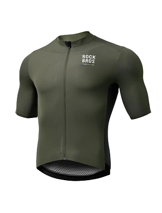 Cyklistický dres Rockbros 15220004002 ROAD TO SKY, pánsky, s krátkym rukávom, veľkosť S – zelený