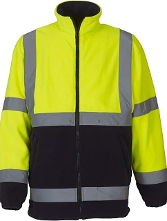Yoko HVK 08 Hi-Vis fleecová bunda 79.VK08 hi vis žltá/námornícka modrá