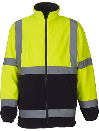 Yoko HVK 08 Hi-Vis fleecová bunda 79.VK08 hi vis žltá/námornícka modrá Yoko HVK 08 Hi-Vis fleecová bunda 79.VK08 hi vis žltá/námornícka modrá
