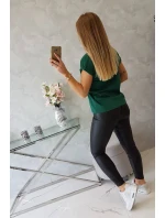 Nakupovanie je moja kardio tmavo zelená blúzka Nakupovanie je moja kardio tmavo zelená blúzka