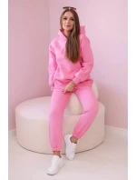 Bavlnená súprava s potlačou svetloružovej farby