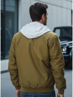 Pánska bunda bomber s kapucňou zelená FashionStreet TX5022
