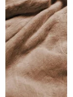 Hnedá dámska bunda - kožúšok s golierom (GSQ2166) Hnedá dámska bunda - kožúšok s golierom (GSQ2166)