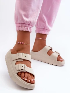 Dámske papuče / papuče 24SD97-5610 Beige - NOVINKY
