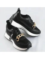 Čierne športové topánky s retiazkou (N-206)