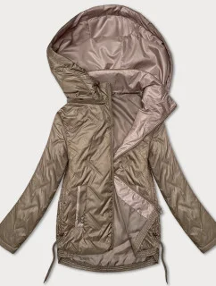 Tenká prešívaná plus size bunda S'West dark beige (B8361-12)