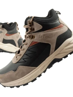 Lee Cooper pánske zimné trekingové zateplené členkové topánky béžové čierne