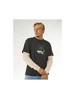 Pánske tričko RIP CURL Inner Visions Smashed L/S Tee, čierne Pánske tričko RIP CURL Inner Visions Smashed L/S Tee, čierne