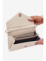 Kabelka Clutch Peněženka 2v1 s odnímatelným páskem Světle béžová Pauline