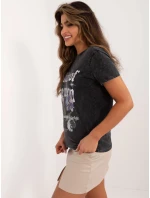 Blúzka D12048M02556E tmavosivá