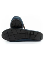 Wrangler Pánske mokasíny Maifield z prírodnej semišovej kože Navy Blue