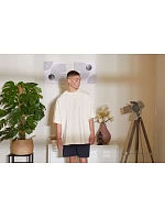 Build your Brand BY 193 Pánske tričko oversize „Huge Tee“ 56.0193 biela piesková