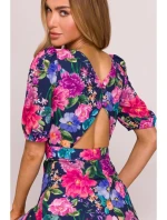 M858 Maxi šaty s odhaleným chrbtom - model 1