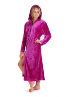 Dámsky župan Siena s kapucňou na zips 3656 fuchsia - Vestis