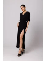 K163 Maxi šaty - čierne