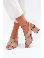 Sandále na podpätku model 212827 Vykročte štýlovo Sandále na podpätku model 212827 Vykročte štýlovo