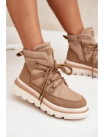 Damskie Botki Trapery Na Platformie Camel Liorae